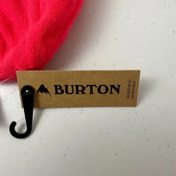 Burton Beanie Adult One Size Pink Black Billboard Reversible Knit Hat Winter NEW - Picture 5 of 8